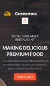 餐厅网站设计- Goreamex -移动预览