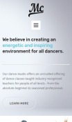 Dance Studio Website Design - MC - mobile preview
