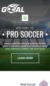 Soccer Website Design - Goal - mobile preview