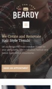 Barber Shop Website Design - Beardy - mobile preview
