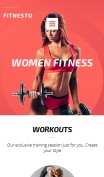 健身房网站设计- Fitnesto -移动预览