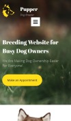 Breeder Website Design - Pupper - mobile preview