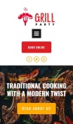 Pub Website Design - GrillParty - mobile preview