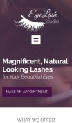 Beauty Salon Website Design - Eyelasher - mobile preview