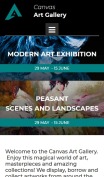 Art Gallery Website Design - Canvas - mobile preview