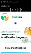 Nutrition Courses Website Template - mobile preview