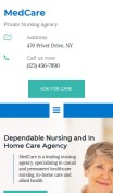 Medical Website Design for Nursing Agency - mobile preview