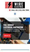 Electricity Website Design - Wire Electric - mobile preview