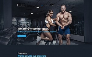 Fitness Website Design - GymPower - tablet image
