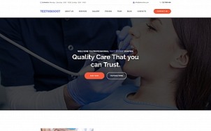 牙科网站设计- Teethboost -片剂图像