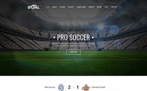 Soccer Website Design - Goal - tablet image