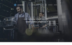 Manufacturing Website Design - Axinnes - tablet image