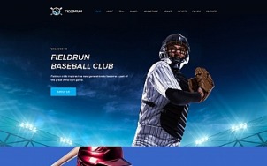 Baseball Website Design - Fieldrun - tablet image