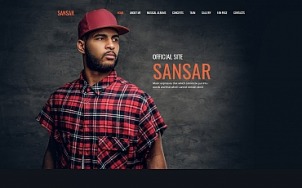Singer Website Design - Sansar - tablet image
