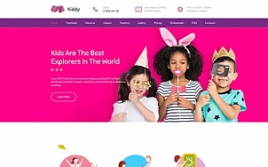 Kindergarten Website Design - Kiddy - tablet image