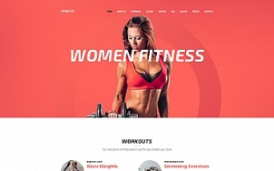 健身网站设计- Fitnesto -平板图像