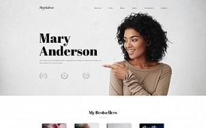 Author Website Design - Mary Anderson - tablet image