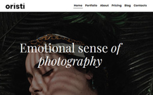 Photography Website Design - Oristi - tablet image