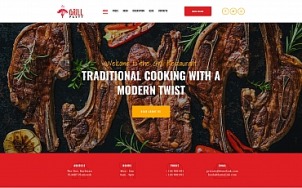 Pub Website Design - GrillParty - tablet image