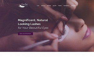 Beauty Salon Website Design - Eyelasher - tablet image