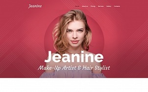 化妆师网站设计-珍妮-片剂形象