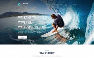 Surfing Website Design - Waveride - tablet image