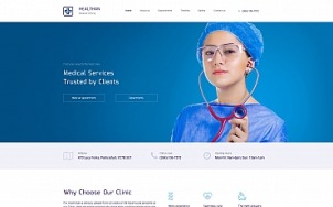 诊所网站模板的医院和医疗网站-平板图像