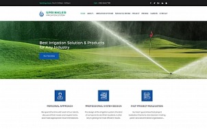 Irrigation Website Design for Sprinkler and Water Systems - tablet image