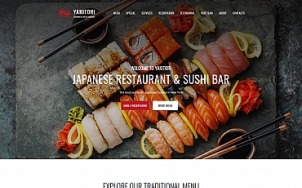 Japanese Restaurant Website Design for Sushi Food Delivery - tablet image