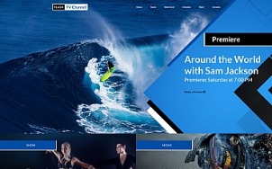 TV Channel Website Template - tablet image