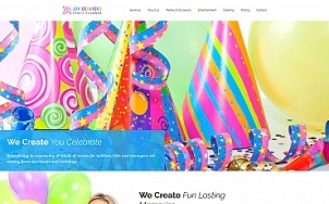 Birthday Website Template for Entertainment Website - tablet image