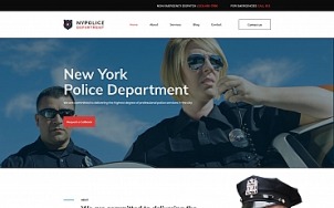 Police Department Website Template - tablet image