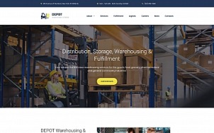 Warehouse and Storage Website Template - tablet image