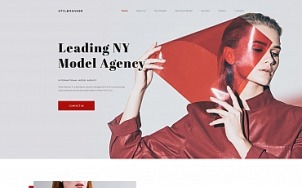 Modeling Website Design with Models Portfolio - tablet image