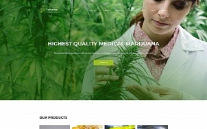 Marijuana Dispensary Website Theme - tablet image