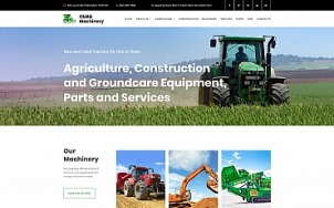 Tractor Website Design - tablet image