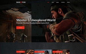 Shooter Gaming Website Design - tablet image