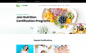 Nutrition Courses Website Template - tablet image