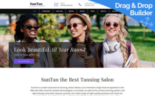 Tanning Salon Web Template - tablet image