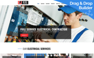 Electricity Website Design - Wire Electric - tablet image