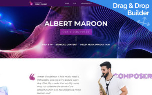 Music Composer Website Design - tablet image