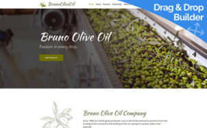 Olive Oil Website Design - tablet image