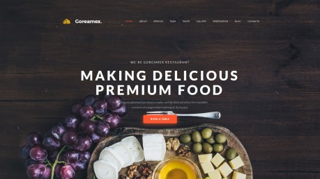 餐厅网站设计- Goreamex -图像