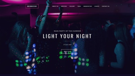 Night Club Website Design - Grinnesso - image