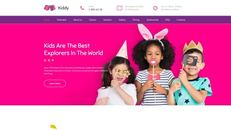 Kindergarten Website Design - Kiddy - image