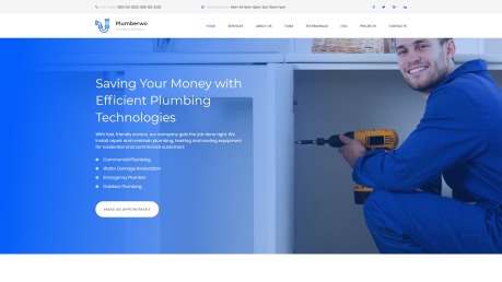 Plumbing Websites Design - Plumberwo - image