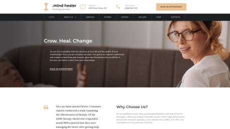 Doctor Website Design - Mind Healer - image