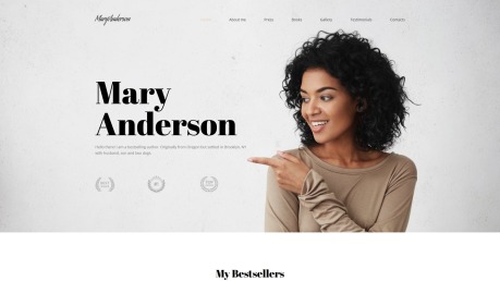 Author Website Design - Mary Anderson - image