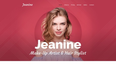 化妆师网站设计-珍妮-形象