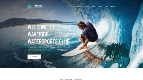 Surfing Website Design - Waveride - image